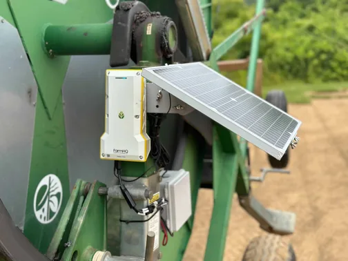 Hose Reel with FarmHQ and a solar panel